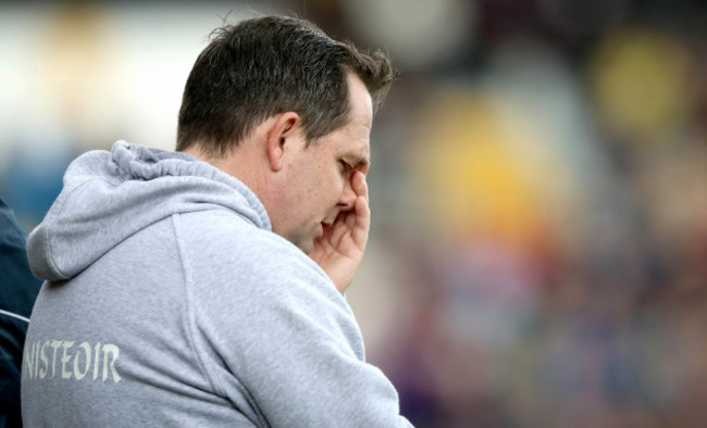 Davy Fitzgerald reacts near the end of the game