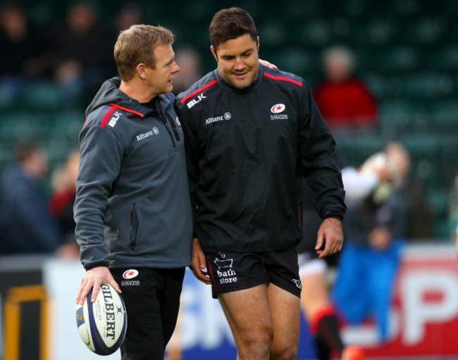 Mark McCall and captain Brad Barritt