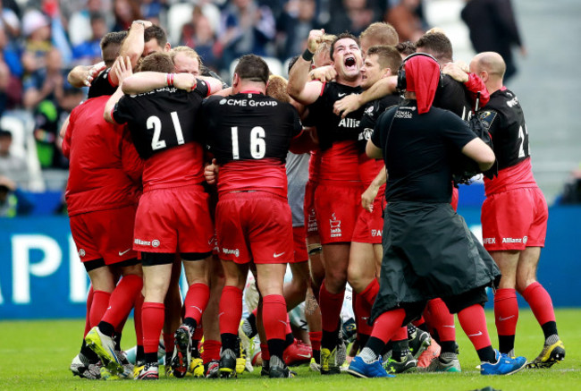 Brad Barritt celebrates with his team