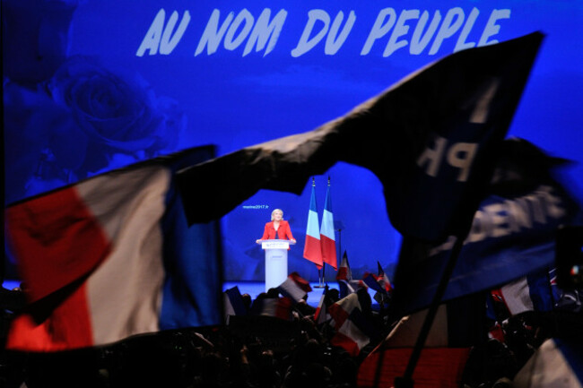 Marine Le Pen Campaign Meeting - Paris