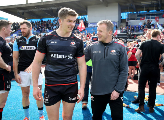 Owen Farrell with Mark McCall