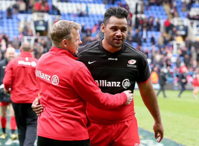 Billy Vunipola with head coach Mark McCall