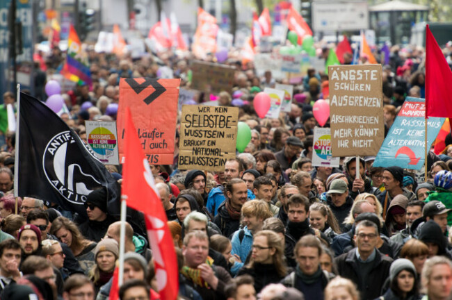 Protests against AfD party convention in Cologne