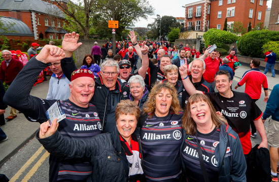 Saracens fans ahead of the game