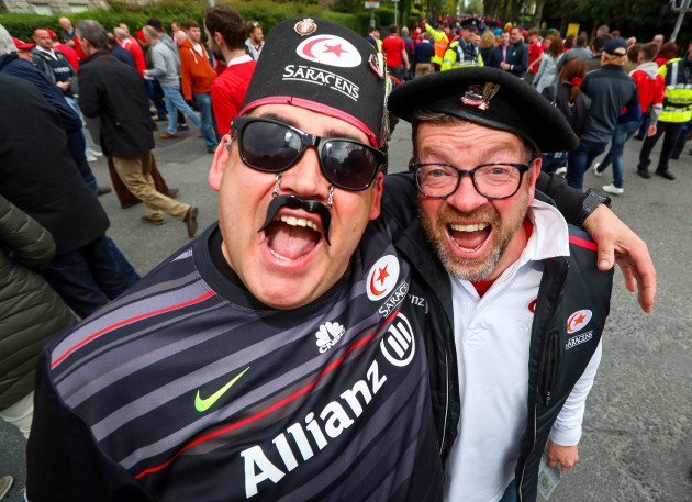 Saracens fans ahead of the game