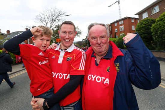 Hugh and Robbie Barry with Jim Hayes