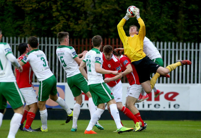 Conor O'Malley claims a high ball