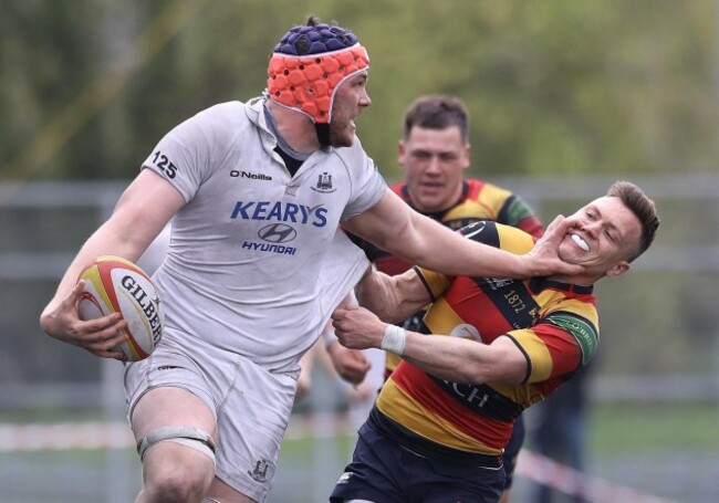 Matthew D'Arcy tackles Conor Kindregan