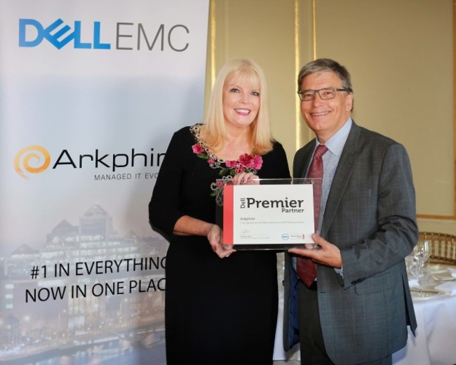 Pictured from left: Mary Mitchell O&rsquo;Connor TD with Paschal Naylor (MD Arkphire)