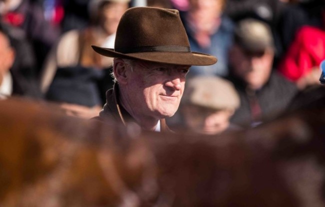 Trainer Willie Mullins looks over Un De Sceaux