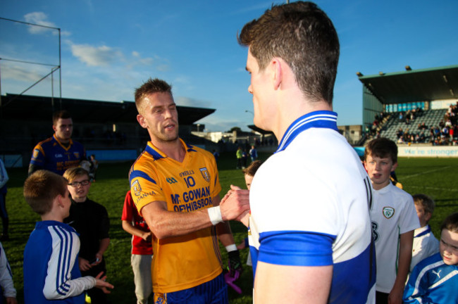 Diarmuid Connolly with Dublin teammate Jonathan Cooper at the end of the game