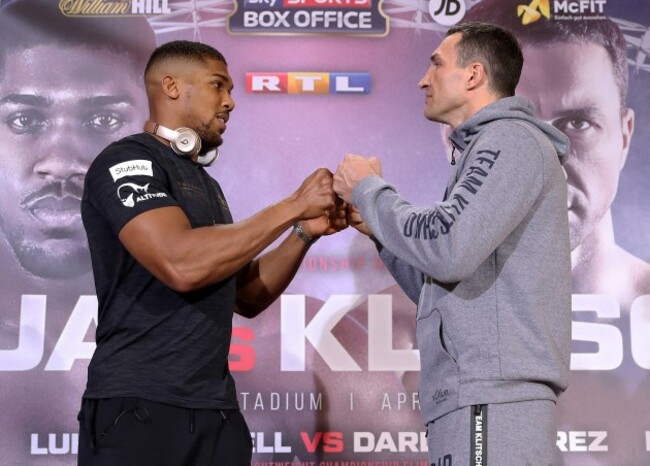 Anthony Joshua and Wladimir Klitschko