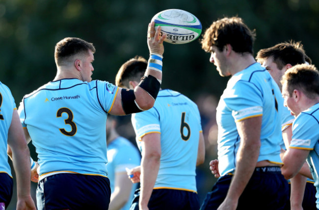 Andrew Porter throws the ball back after scoring a try