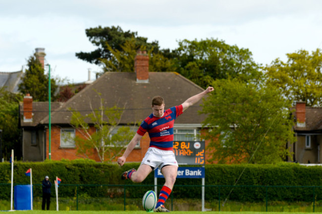 David Joyce kicks a conversion