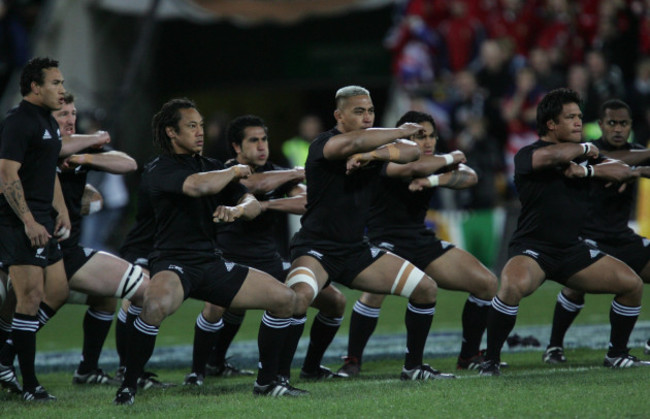 New Zealand All Blacks preform the Haka