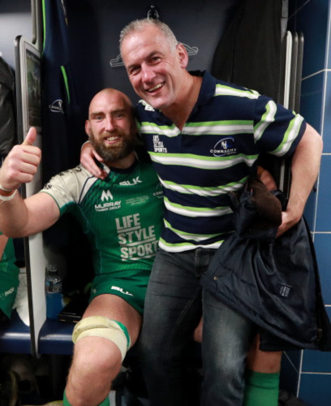 John Muldoon celebrates with Eric Elwood