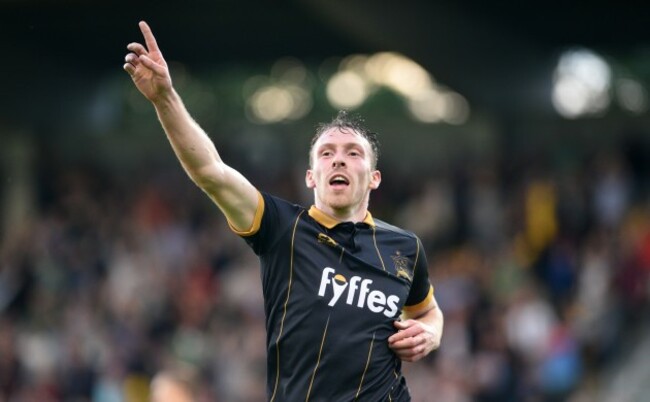 David McMillan celebrates his first goal