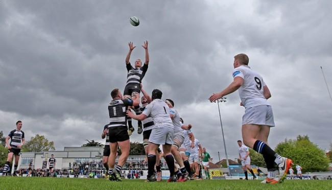 Karl Miller claims the line out