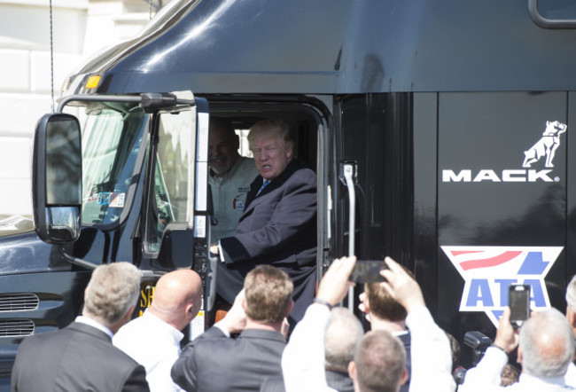 President Trump welcomes truckers to the White House