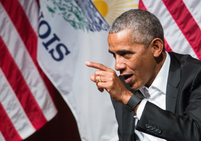 Barack Obama Speaks At Logan Center For The Arts - University Of Chicago