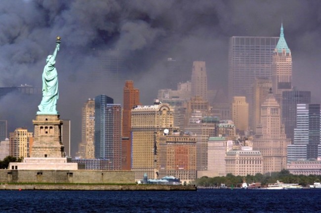 Terrorist attack: The World Trade Center collapses