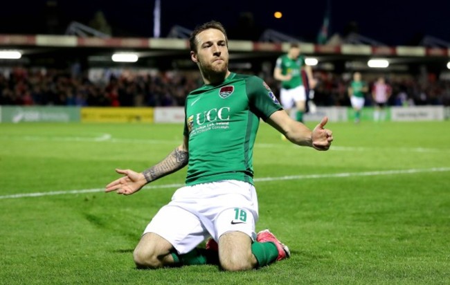 Karl Sheppard celebrates scoring