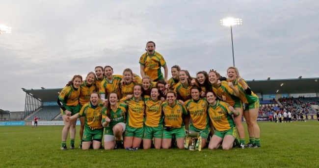 The Donegal team celebrate