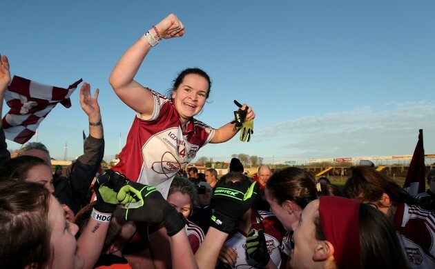 Geraldine McLaughlin celebrates after the game