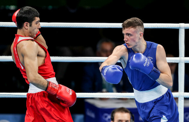 Brendan Irvine with Shakhobidin Zoirov