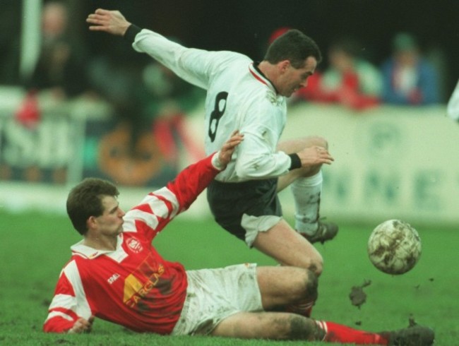 Tom McNulty Noel Meenagh St Patrick's Athletic V Dundalk 12/2/95