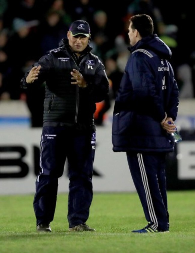 Pat Lam with Rassie Erasmus before the game