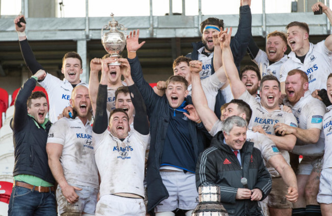 Niall Kenneally lifts The Munster Senior Cup
