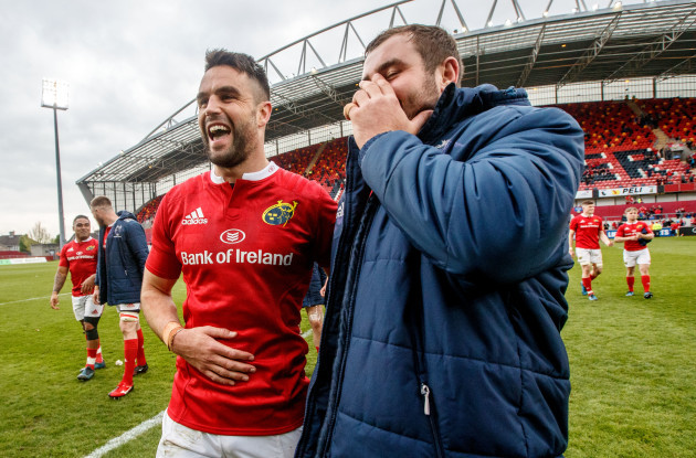 Conor Murray and James Cronin after the game