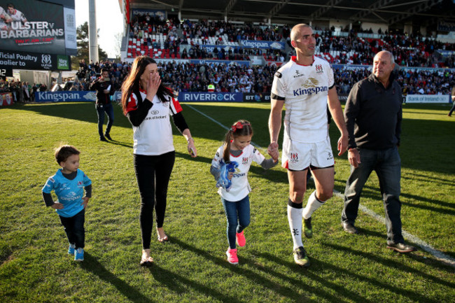 Ruan Pienaar with his wife Monique son Jean Luc, daughter Lemay and father Gysie Pienaar