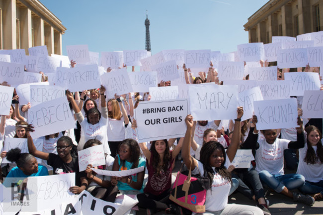 Valerie Trierweiler Joins Rally For #BringBackOurGirls - Paris