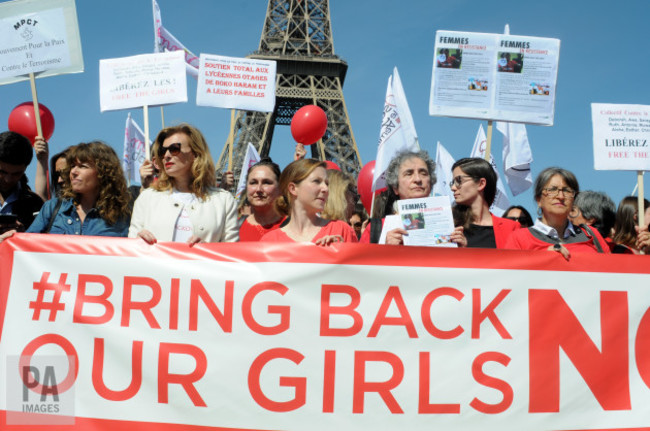 Valerie Trierweiler Participates Bring Back Our Girls Campaign - Paris