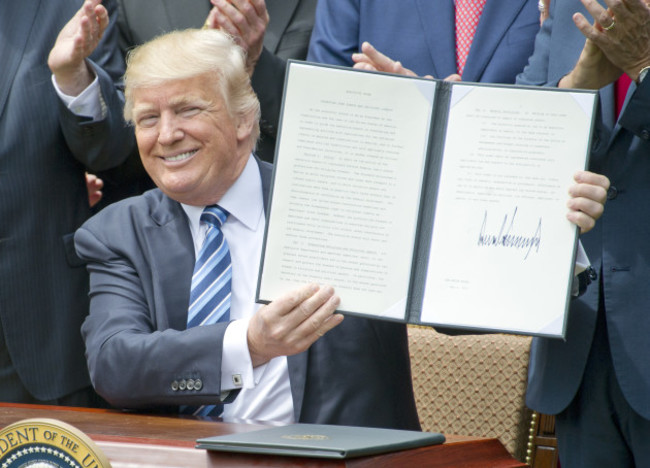 Trump Signs Two Documents - Washington