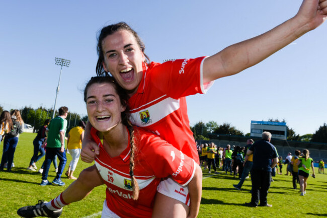 Brid O'Sullivan and Eimear Meaney celebrate