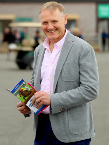 Joe Schmidt arrives for the races