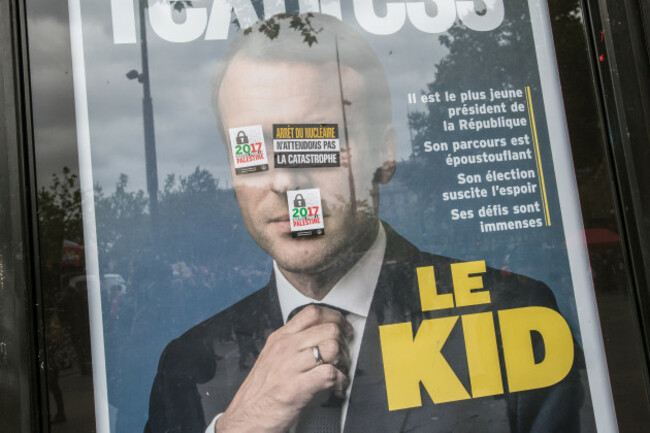 France: Demonstration Against Newly Elected French President Emmanuel Macron