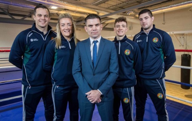 Bernard Dunne with Darren O'Neill, Christina Desmond, Brendan Irvine and Joe Ward