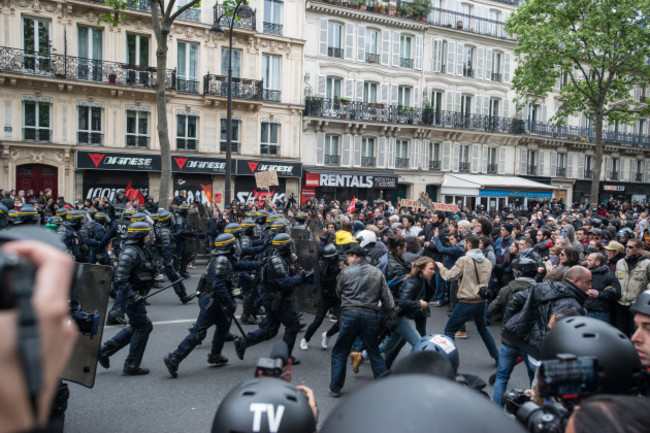 France: Demonstration Against Newly Elected French President Emmanuel Macron