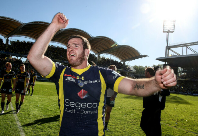 Camille Lopez celebrates after the game