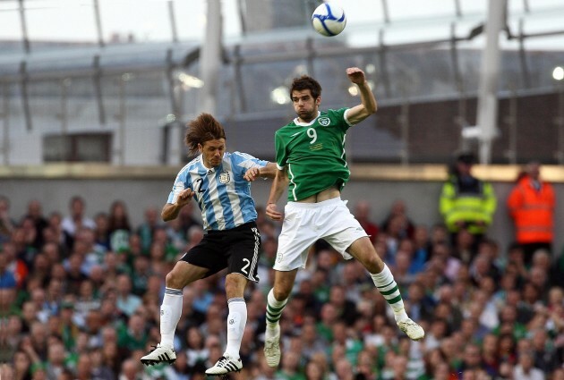 Cillian Sheridan with Martin Demichelis