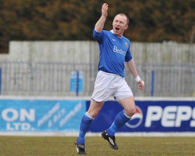 Trevor Molloy celebrates his goal