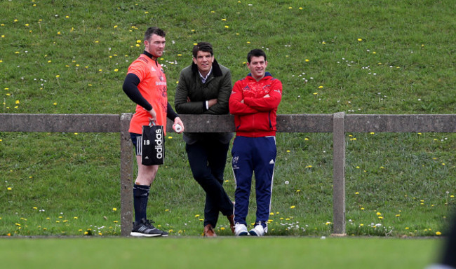 Donncha O'Callaghan with Peter O'Mahony and George Murray