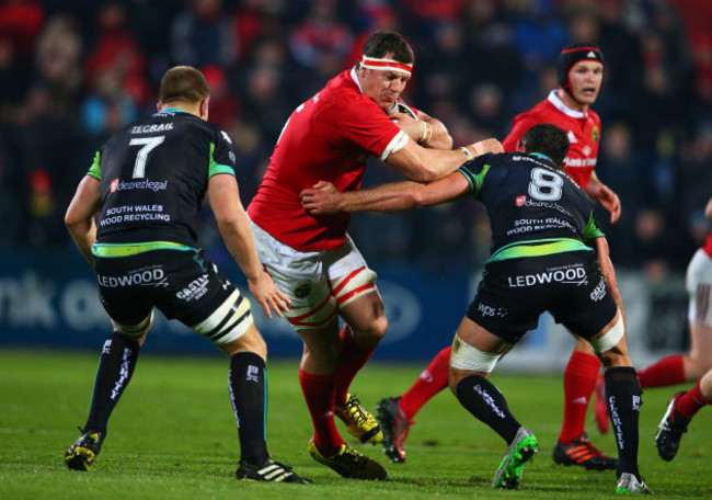 Robin Copeland is tackled by Joe Bearman