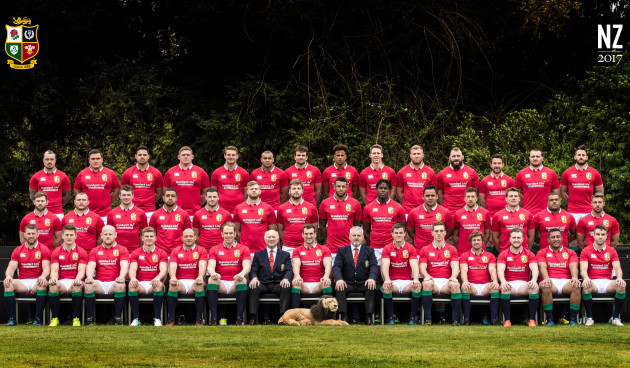 The 2017 British  Irish Lions Tour to New Zealand squad photo