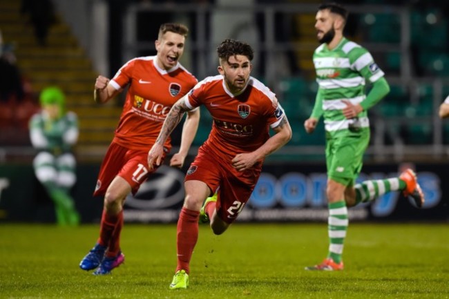 Sean Maguire celebrates scoring a penalty and the winning goal