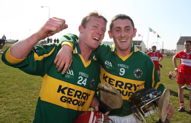 John Fitzgerald and John Griffin celebrate